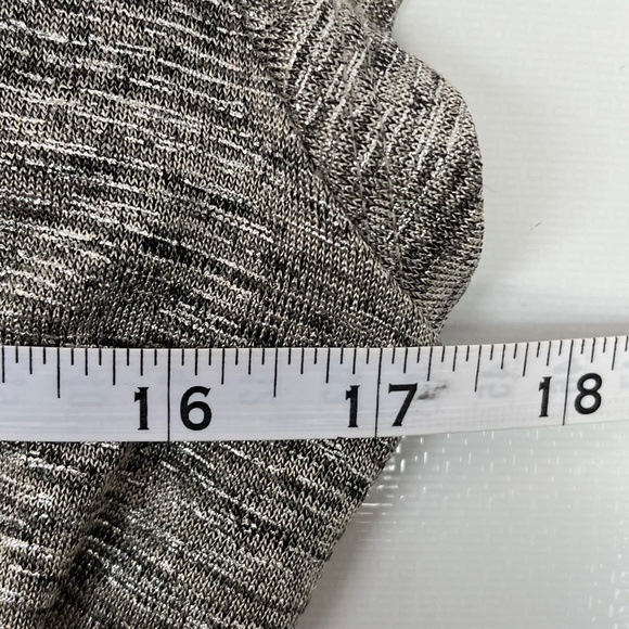 Anthropologie Maeve Silver Metallic Tamera Faux Wrap Midi Dress Women’s Small - Picture 10 of 12